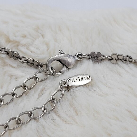 1960's Pearl Bead and Pink Enamel Flower Necklace by Danish Design - Picture 6 of 9